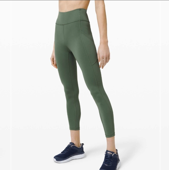 Lululemon Invigorate High-Rise Tight 25" Algae Green - Picture 2 of 10